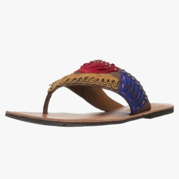 Dolce by Mojo Moxie boho southwestern Sundance flip flop sandals size 7 1/2 - Picture 8 of 8